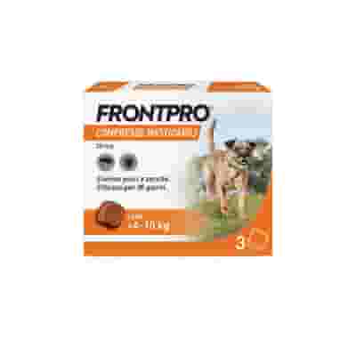 FRONTPRO x3 Compresse Masticabili Antiparassitario Per Cani (4-10Kg) Contro Pulci, Zecche