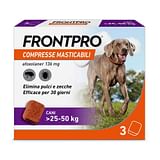 FRONTPRO x3 Compresse Masticabili Antiparassitario Per Cani (25-50Kg) Contro Pulci, Zecche, Uova e Larve