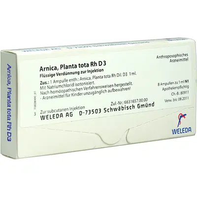 WELEDA ARNICA PT D3 8 FIALE DA 1 ML L'UNA WELEDA ARNICA PT D3 8 FIALE DA 1 ML L'UNA