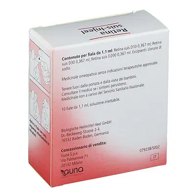 RETINA SUIS INJEEL 10 FIALE 1,1 ML HEEL RETINA SUIS INJEEL 10 FIALE 1,1 ML HEEL