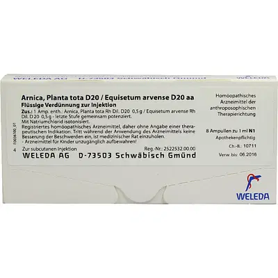 ARNICA PT D20/EQU D20 8 FIALE 1 ML ARNICA PT D20/EQU D20 8 FIALE 1 ML