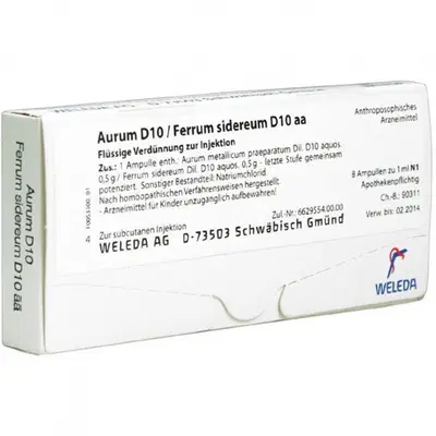 WELEDA AURUM D10 FERRUM SIDEREUM D10 8 FIALE DA 1 ML L'UNA WELEDA AURUM D10 FERRUM SIDEREUM D10 8 FIALE DA 1 ML L'UNA