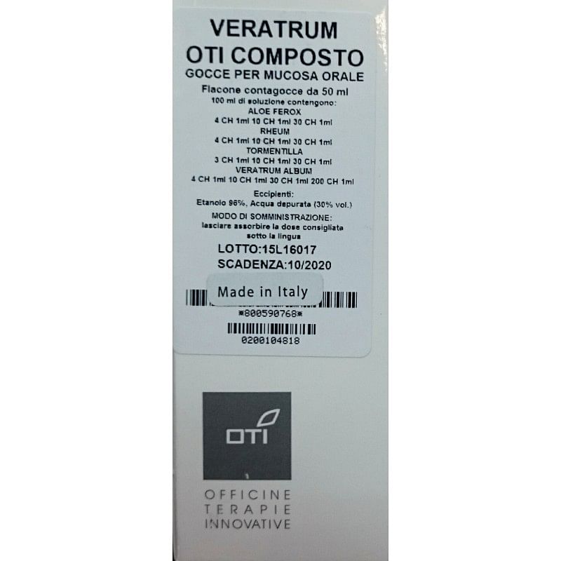 Veratrum Oti Composto Gocce 50 Ml Soluzione Idroalcolica