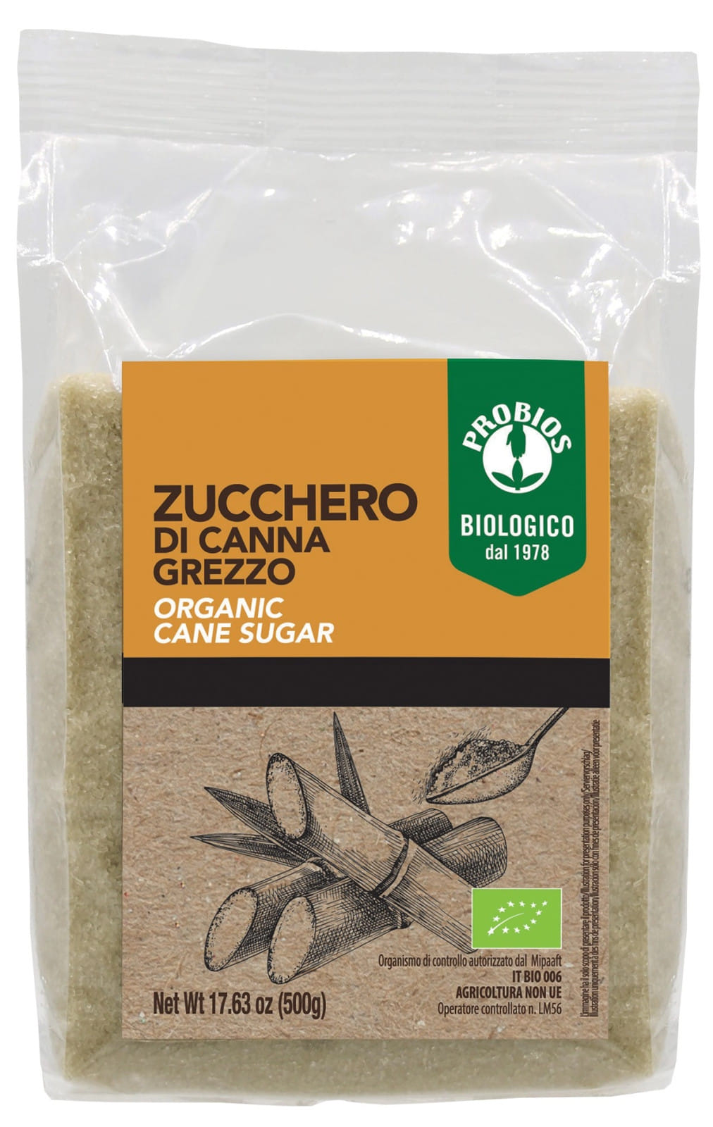 ZUCCHERO DI CANNA GREZZO 500 G