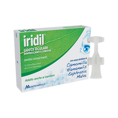 GOCCE OCULARI IRIDIL 10 AMPOLLE MONODOSE RICHIUDIBILI 0,5 ML