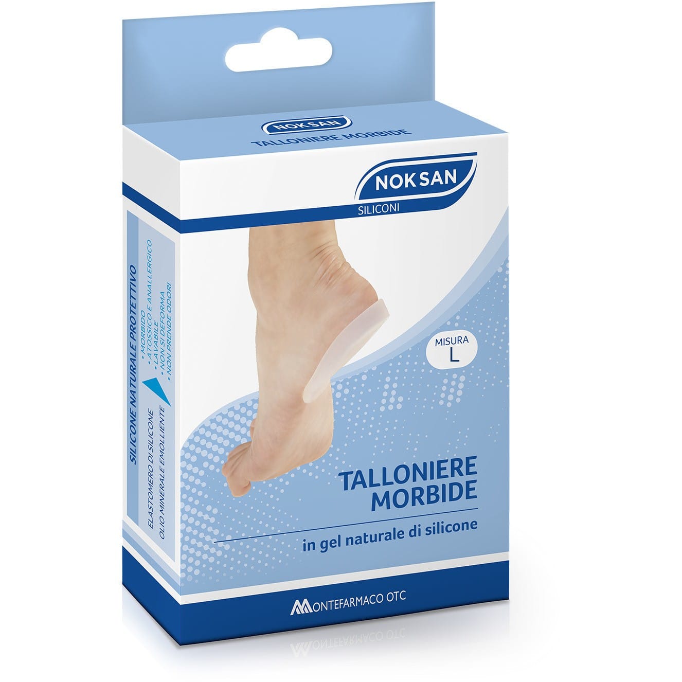 Talloniere morbide Nok SAN in gel silicone, taglia L 2 pezzi