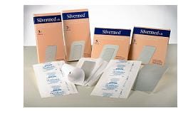 MEDICAZIONE ARGENTO METALLICO MICRONIZZATO STERILE SENZA BORDO ADESIVO SILVERMED SB AG 10X10CM 5 PEZZI