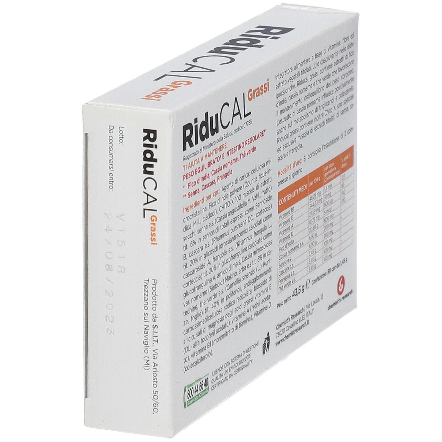 RIDUCAL GRASSI 30 COMPRESSE