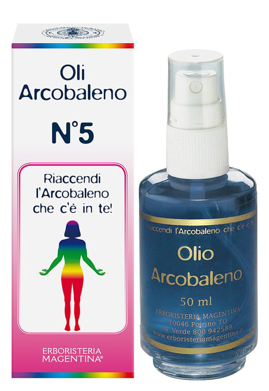 Olio da massaggio Arcobaleno N°5 Blu Pace, 50ml