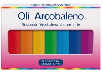 Set 7 oli essenziali e vegetali Arcobaleno, uso topico