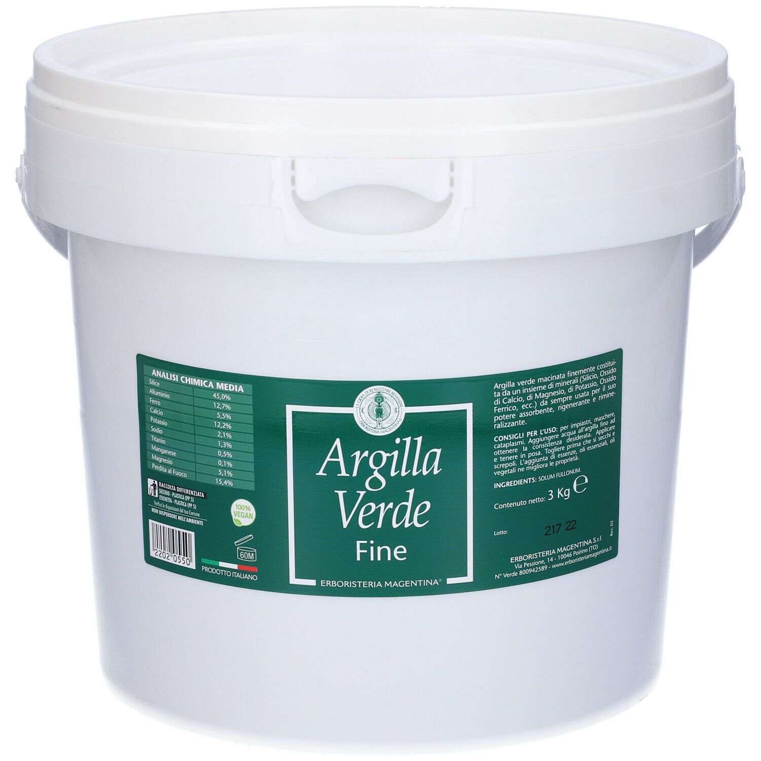 Argilla Verde Fine 3 Kg