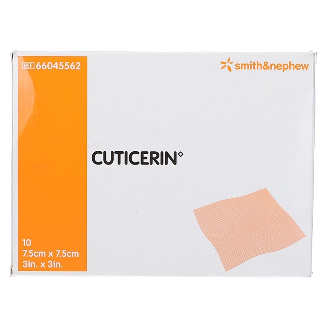 Garza Medicata Cuticerin Con Pomata Neutra Eucerit 7,5 X7,5 Cm 10 Pezzi
