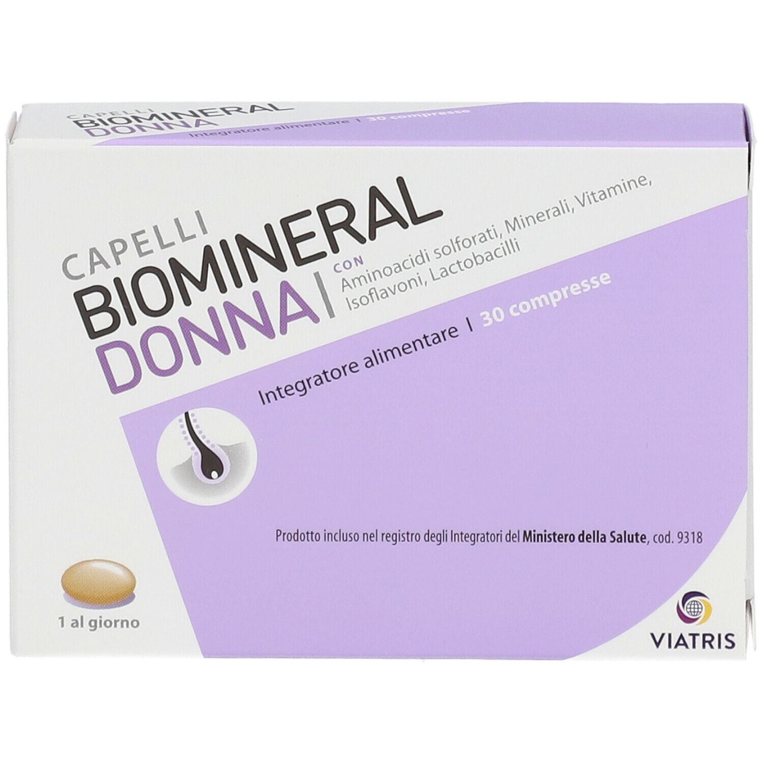 Integratore Biomineral Donna per i capelli, 30 compresse