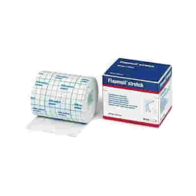 FASCIA AUTOADESIVA IPOALLERGENICA FISSAGGIO CATETERI FIXOMULL STRETCH. SUPPORTO IN POLIESTERE NON TESSUTO BIANCO, MASSA IN POLICARBONATO SENZA RESINE E GOMME NATURALI. 20X1000CM