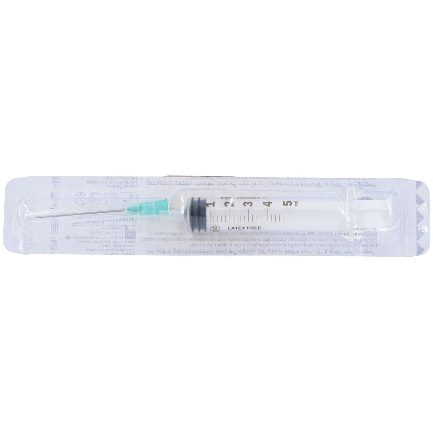 Siringa sterile monouso 5ml con ago Gauge 21, 1 pezzo