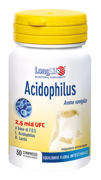 Longlife Acidophilus 30 Compresse Masticabili