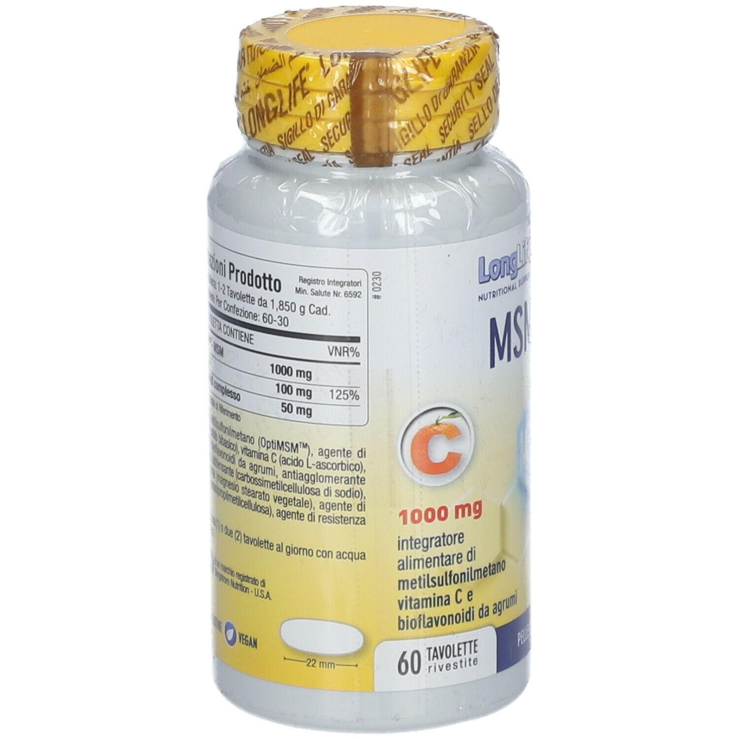 LONGLIFE MSM 1000 MG 60 TAVOLETTE