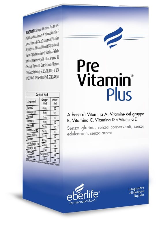 Integratore polivitaminico PreVitamin PLUS 100ml, vitamine B A C D E
