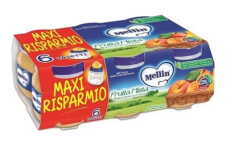 Mellin Omogeneizzato Frutta Mista 100 G 6 Pezzi