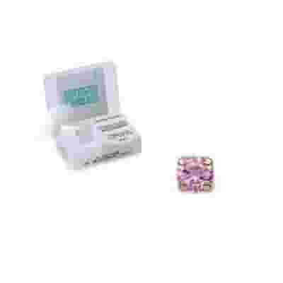 Orecchini Inverness zircone rosa 3mm, acciaio placcato oro