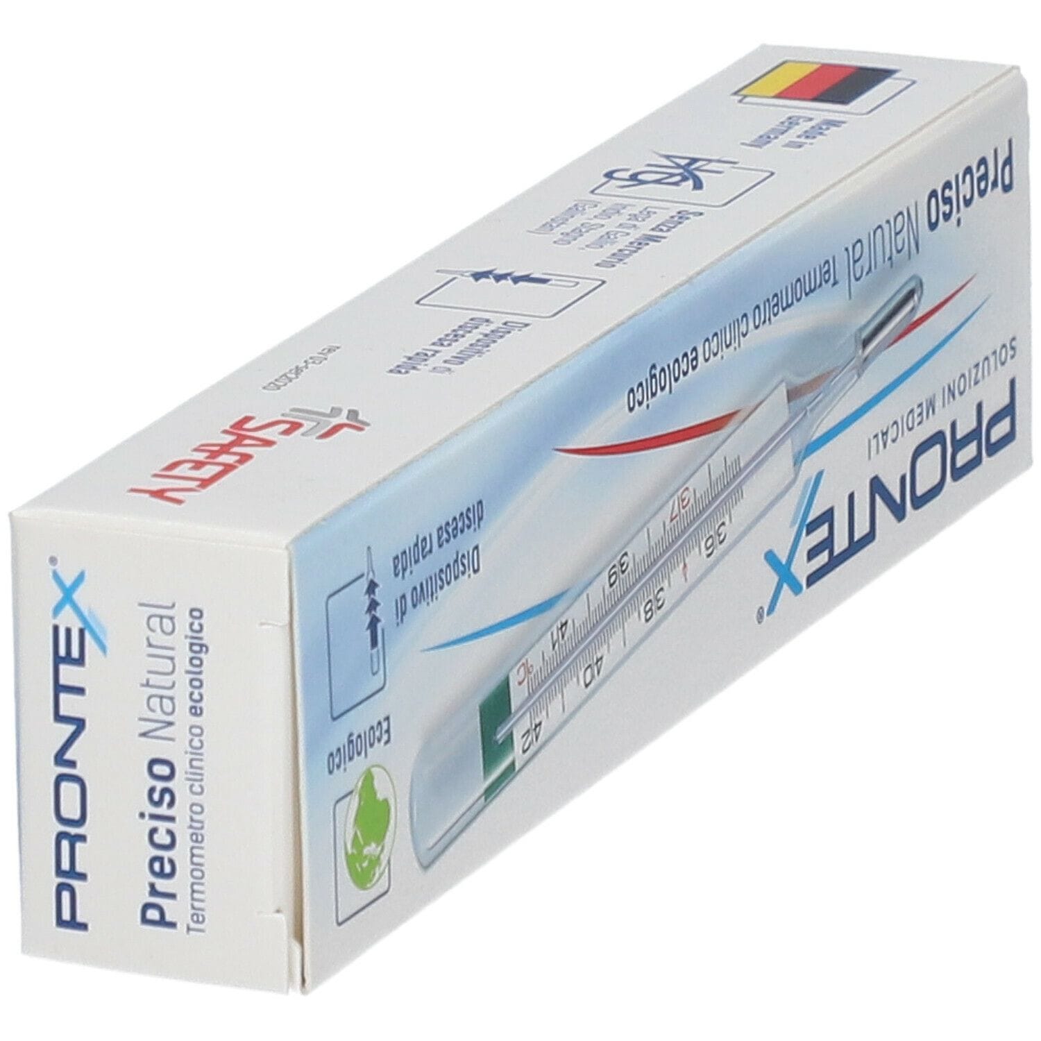 TERMOMETRO CLINICO PRONTEX SENZA MERCURIO ECOLOGICO PRECISO NATURALE