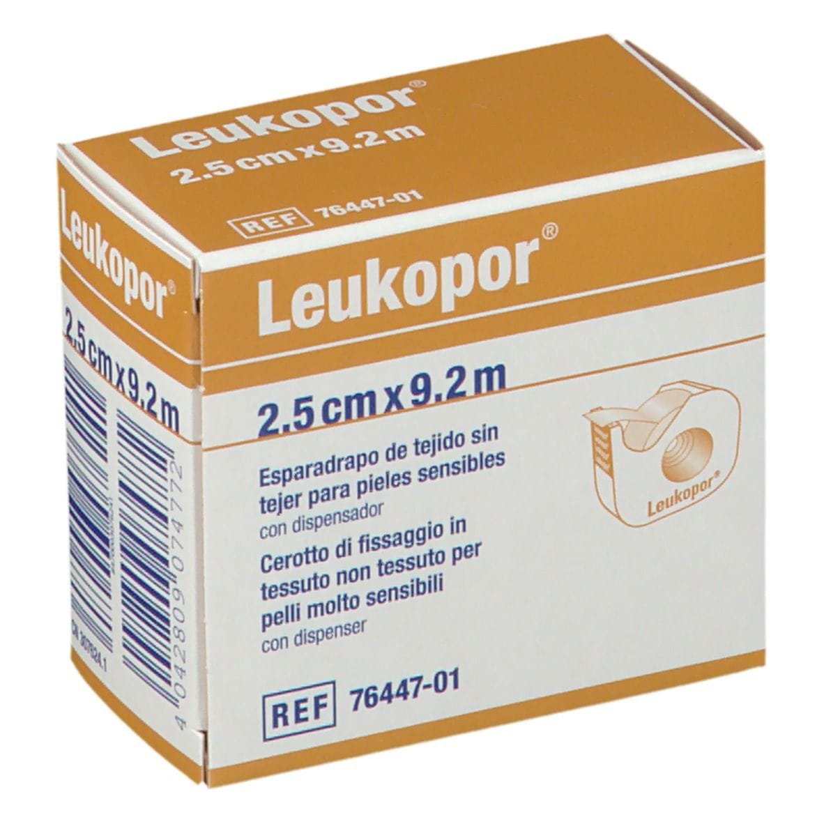 CEROTTO IN ROCCHETTO LEUKOPOR IPOALLERGENICO TESSUTO NON TESSUTO BIANCO 2,5X920 CM CON DISPENSER