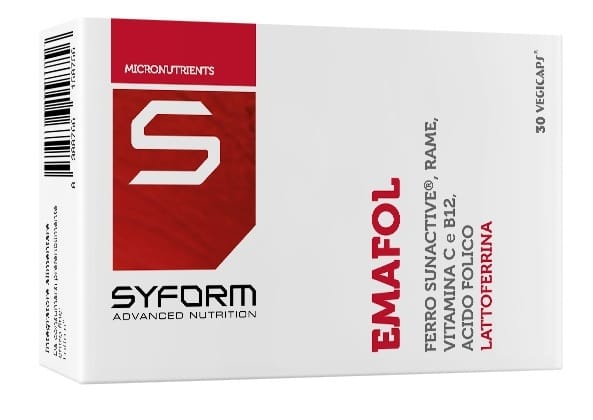 Integratore Emafol Syform con ferro e acido folico, 30 capsule