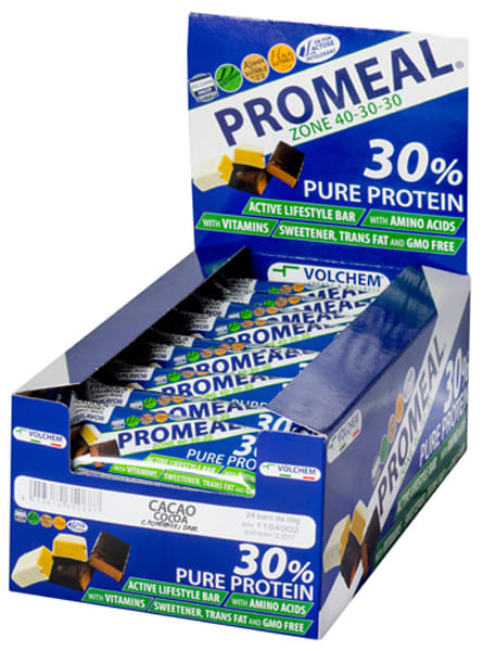 PROMEAL ZONE 40-30-30 30% PURE PROTEIN CACAO BOX 24 BARRETTE DA 50 G
