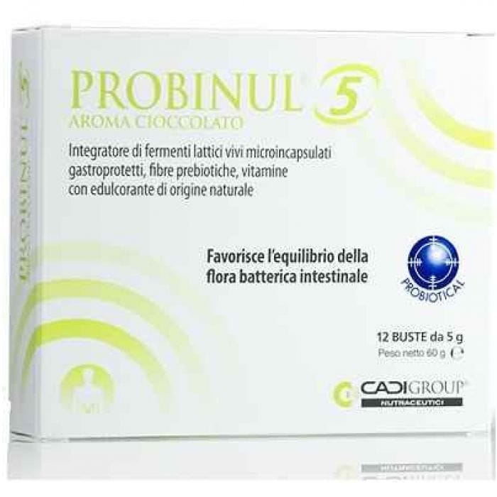 PROBINUL 5 AROMA CIOCCOLATO 12 STICKPACK 5 G SENZA GLUTINE E SENZA LATTOSIO