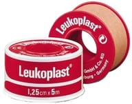 CEROTTO CHIRURGICO PER FISSAGGIO MEDICAZIONI IN ROCCHETTO LEUKOPLAST SUPPORTO VISCOSA COLOR PELLE MASSA ADESIVA CAUCCIU' OSSIDO DI ZINCO 1,25X500CM MUTUABILE