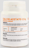 Integratore Calcio Acetato 0,5g per ossa e muscoli, 100 capsule