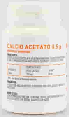 Integratore Calcio Acetato 0,5g per ossa e muscoli, 100 capsule