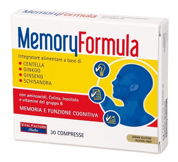 Integratore Memory Formula per concentrazione e memoria, 30 cpr