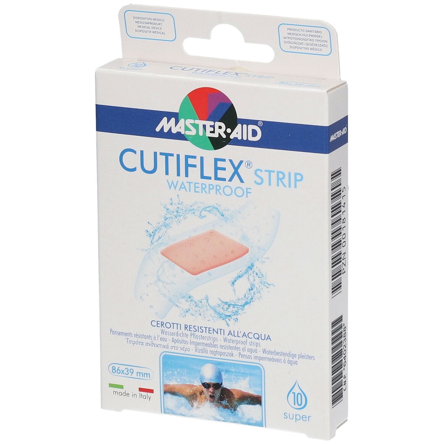 Cerotto Master Aid Cutiflexmed Strip Trasparente Impermeabile Supporto In Poliuretano Super 10 Pezzi