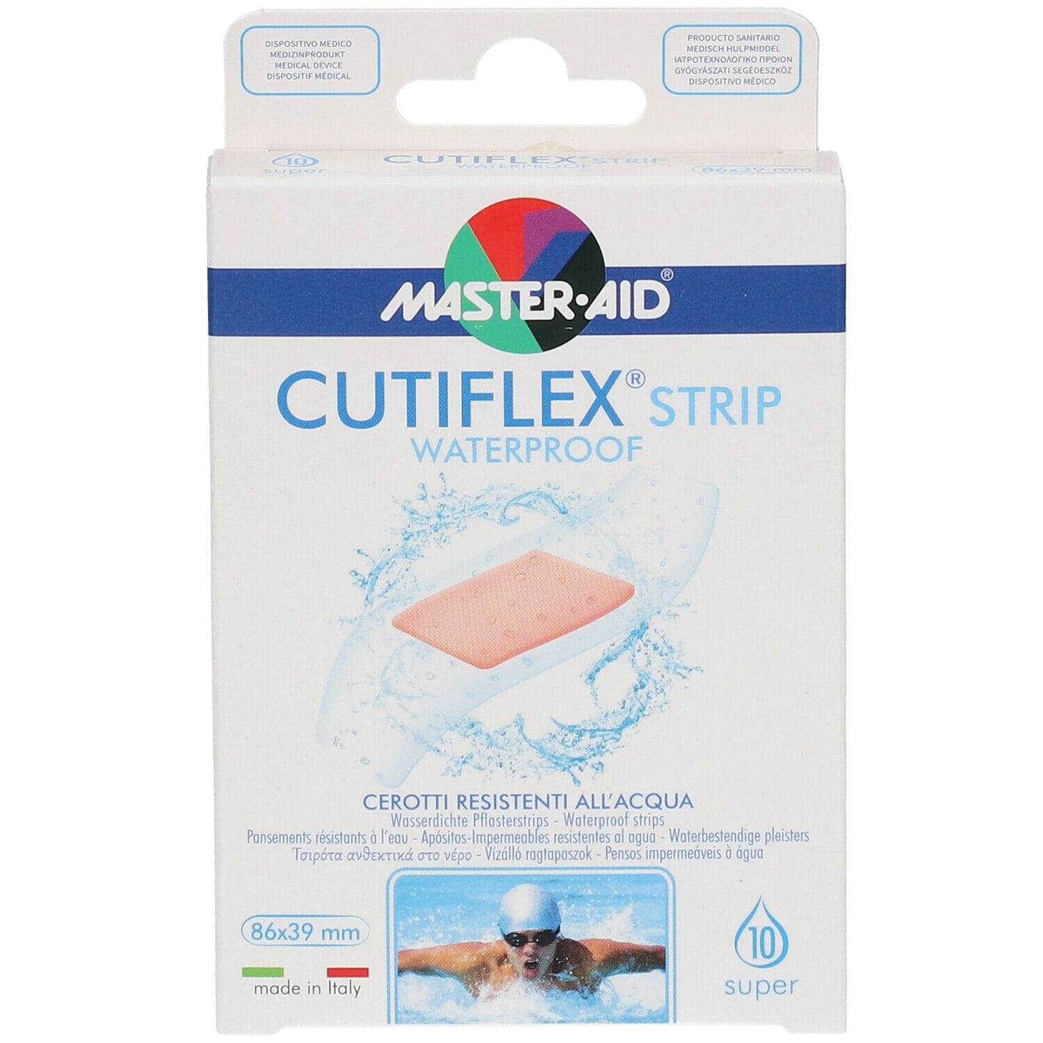 Cerotti impermeabili Master-Aid Cutiflex Strip, 10 pezzi