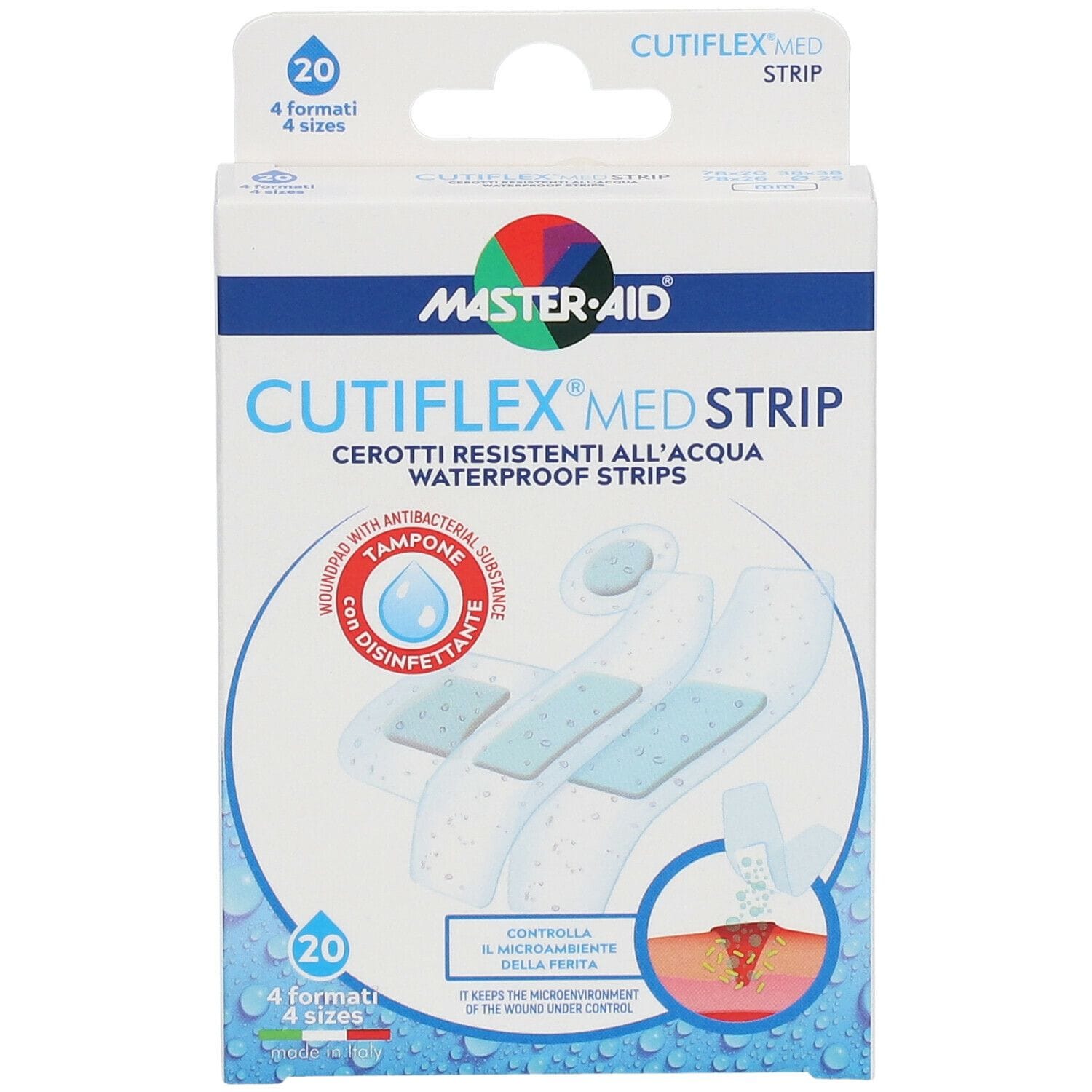 Cerotti trasparenti Master-Aid Cutiflex impermeabili, 20 pz