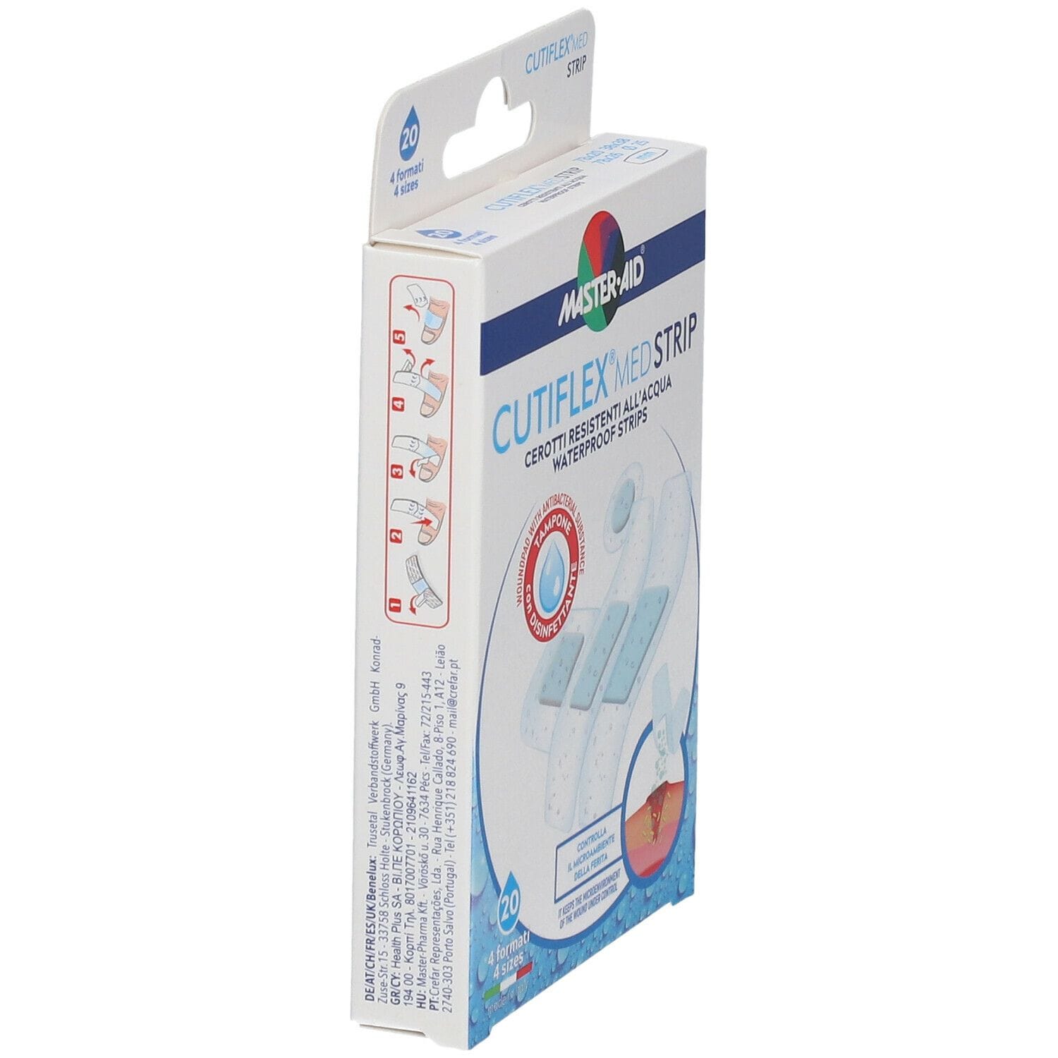 Cerotti trasparenti Master-Aid Cutiflex impermeabili, 20 pz