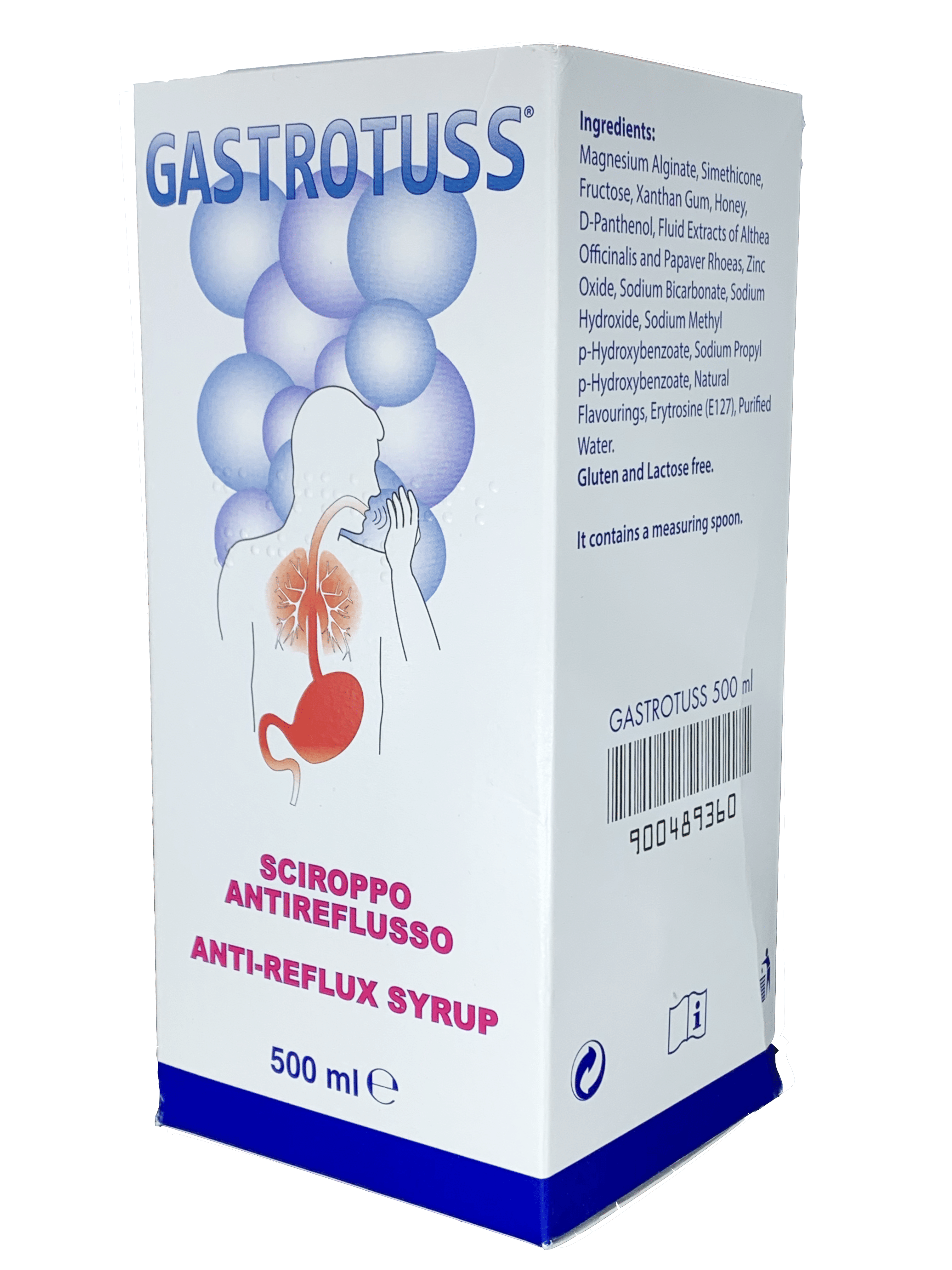 Sciroppo Gastrotuss Antireflusso a base vegetale, 500ml