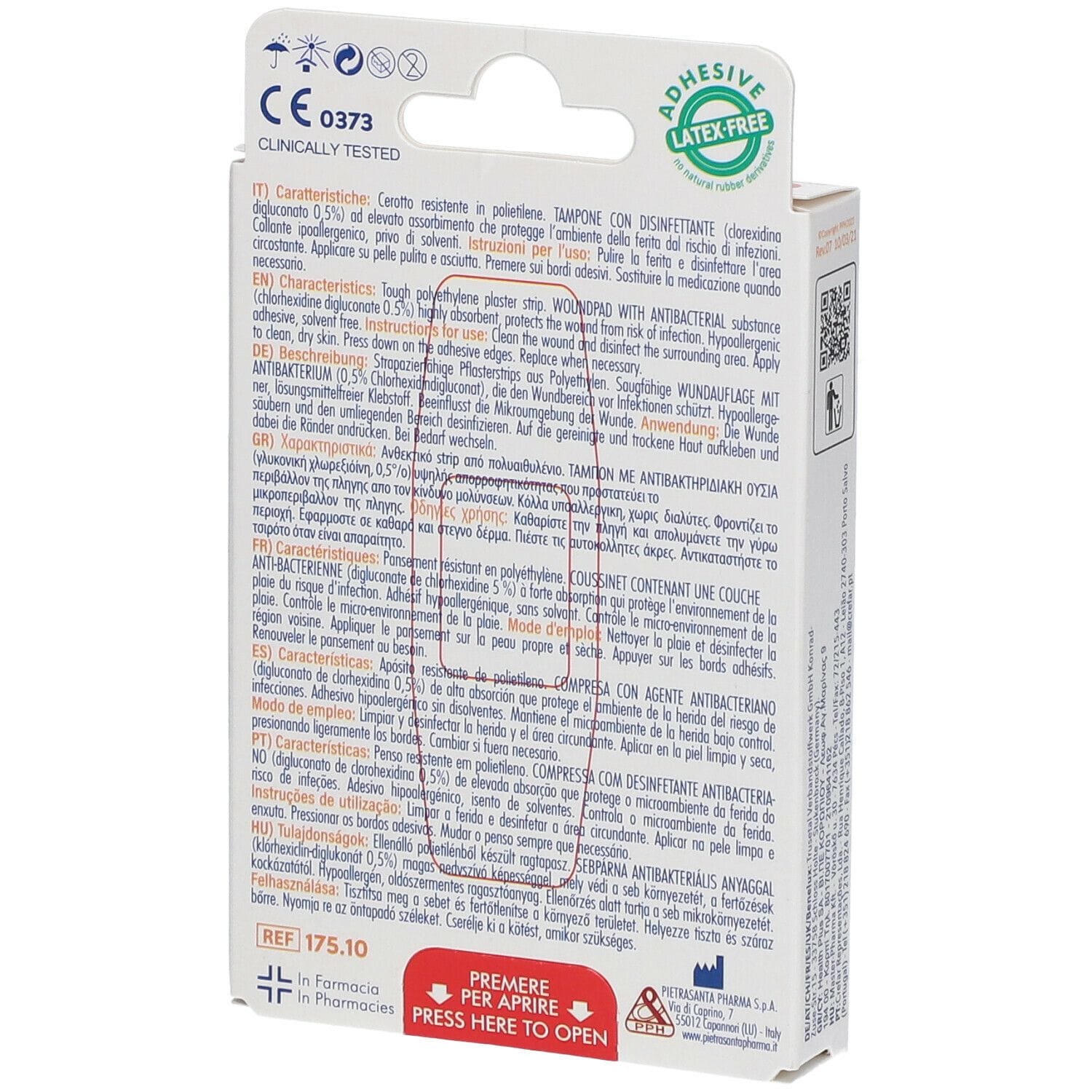 Cerotti Master Aid Forte Med grandi con clorexidina, 10 pz