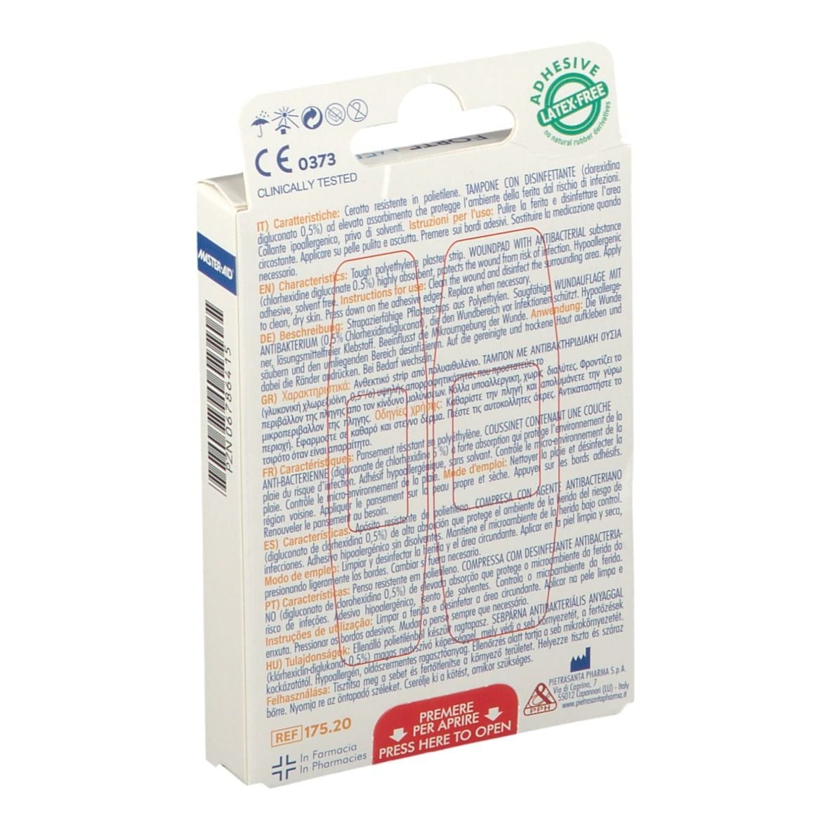 Cerotti Master-Aid Forte Med con clorexidina, 20 pezzi
