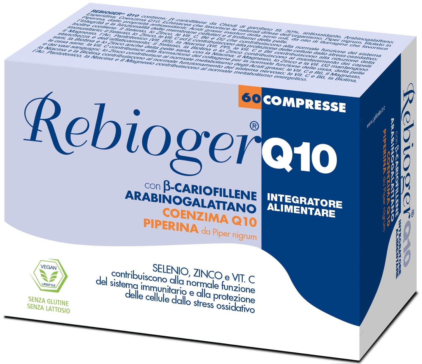 Integratore Rebioger Q10 GD con Curcuma, 60 compresse