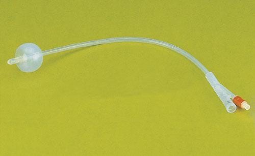 Catetere Foley in Silicone CH14 due vie, punta Nelaton