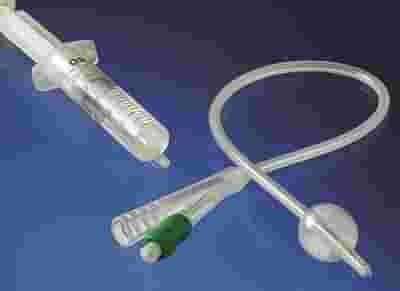 CATETERE URETRALE FOLEY IN PURO SILICONE CH18 DUE VIE. PUNTA IN NELATON, CAPACITA' DEL PALLONCINO 10ML. SUPERFICIE LISCIA