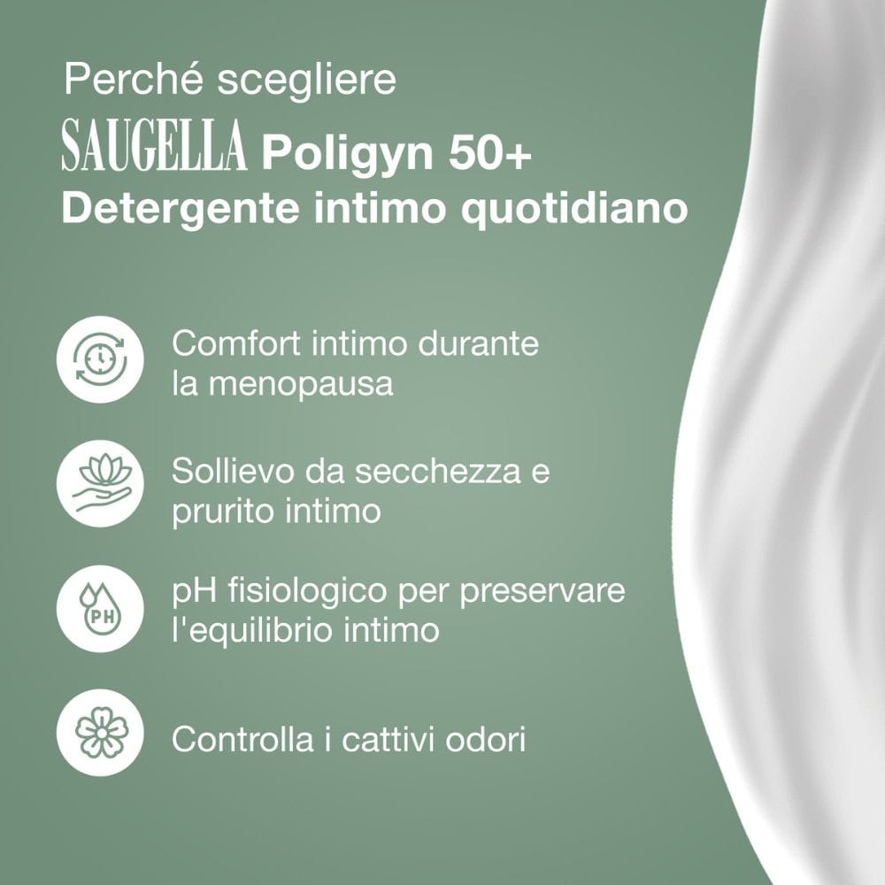 SAUGELLA POLIGYN 50+ DETERGENTE INTIMO LENITIVO ED EMOLLIENTE 250 ML