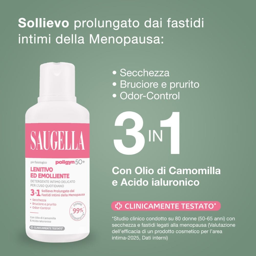 SAUGELLA POLIGYN 50+ DETERGENTE INTIMO LENITIVO ED EMOLLIENTE 250 ML