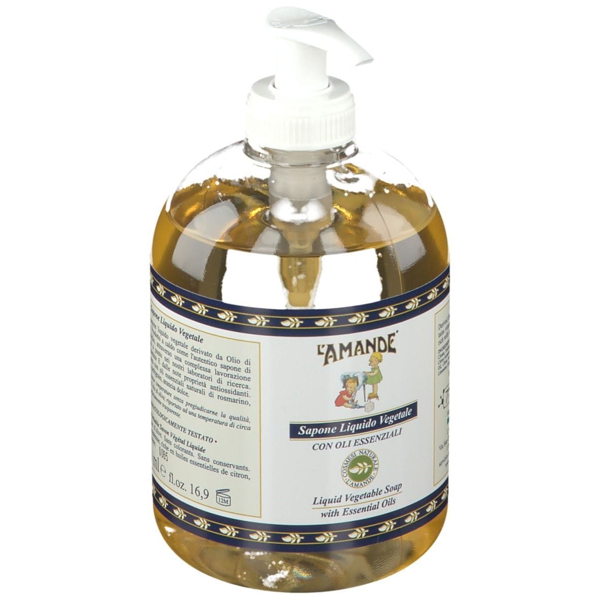 L'AMANDE MARSEILLE SAPOBNE LIQUIDO VEGETALE OLII ESSENZIALI 500 ML