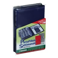 PORTAPILLOLE SETTIMANALE MEDIDOS BLU APERTURA/CHIUSA IN VELCRO 10,5X15,5X2,5 CM_