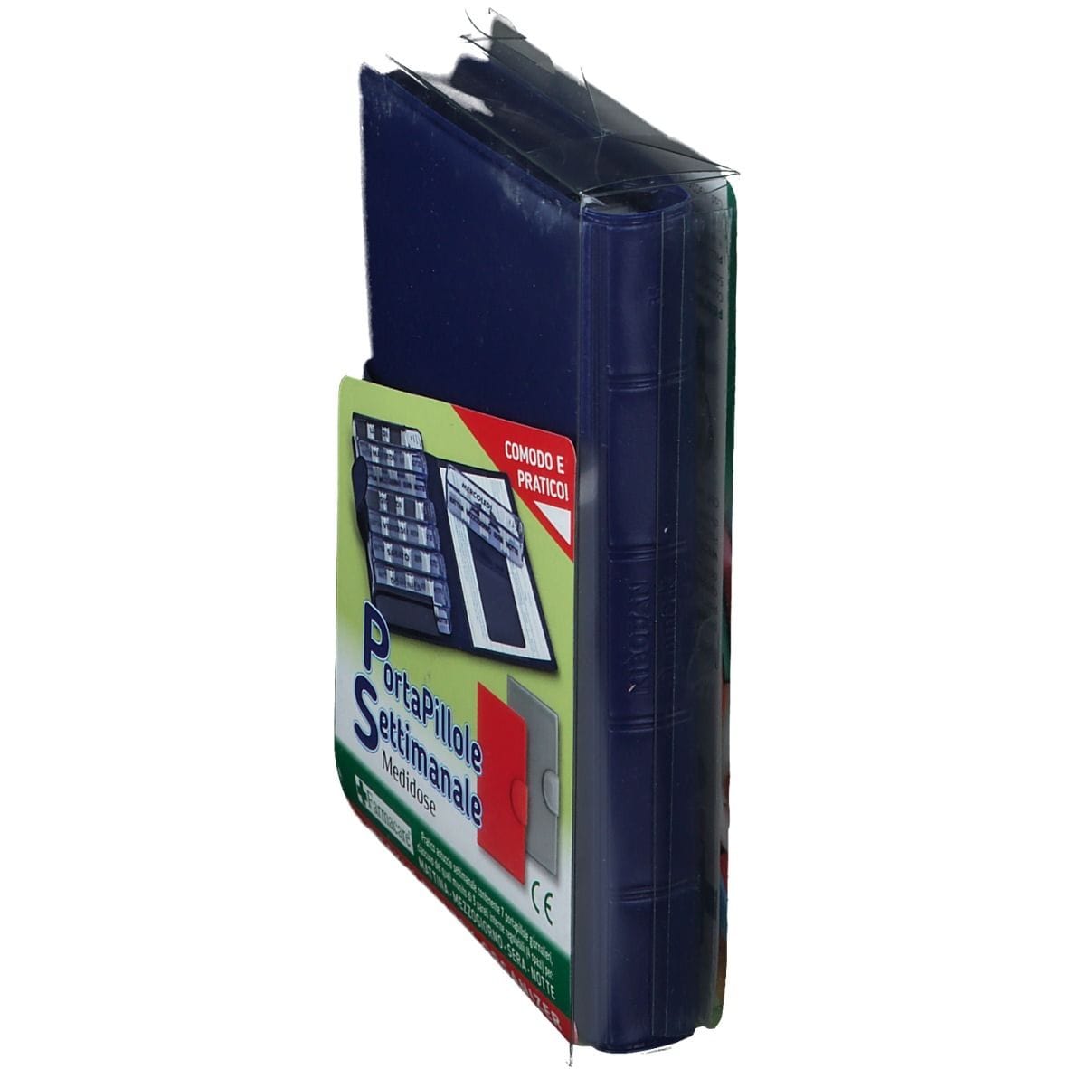PORTAPILLOLE SETTIMANALE MEDIDOS BLU APERTURA/CHIUSA IN VELCRO 10,5X15,5X2,5 CM_