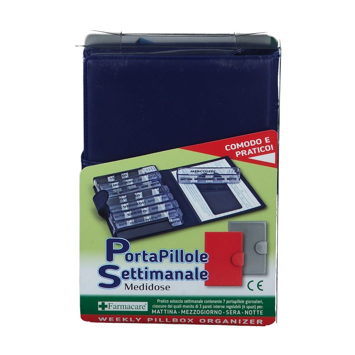 PORTAPILLOLE SETTIMANALE MEDIDOS BLU APERTURA/CHIUSA IN VELCRO 10,5X15,5X2,5 CM_