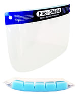 Visiera paraschizzi antiappannante per protezione viso